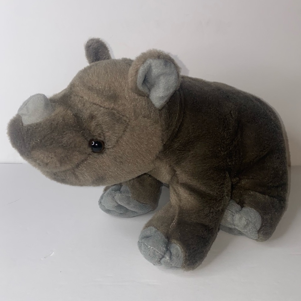 EUC Wild Republic Gray Plush Rhino Stuffed Toy